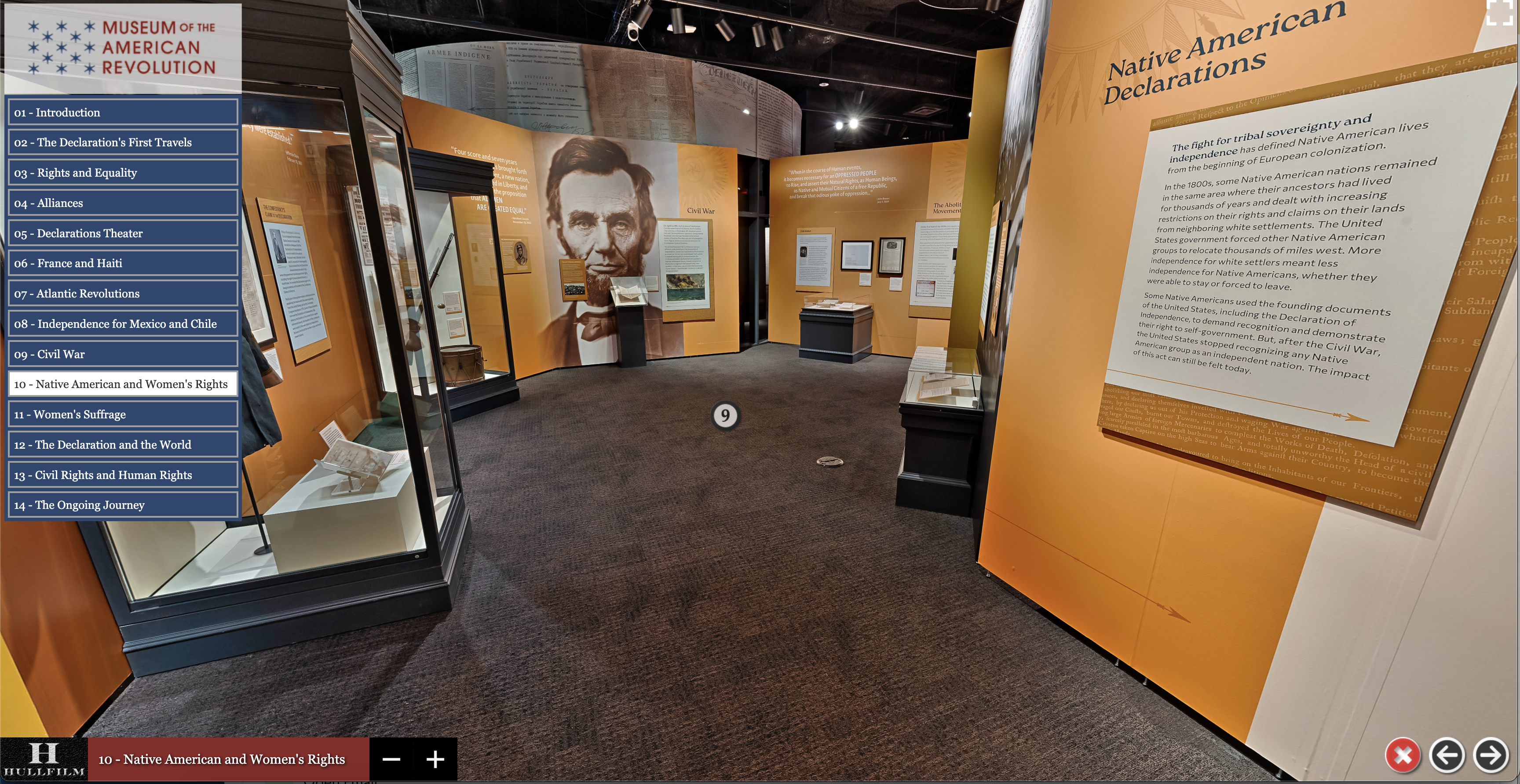 Declaration's Journey Virtutual tour view