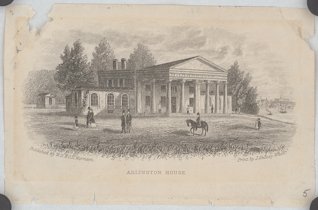 Arlington House circa 1868 via Library Of Congress