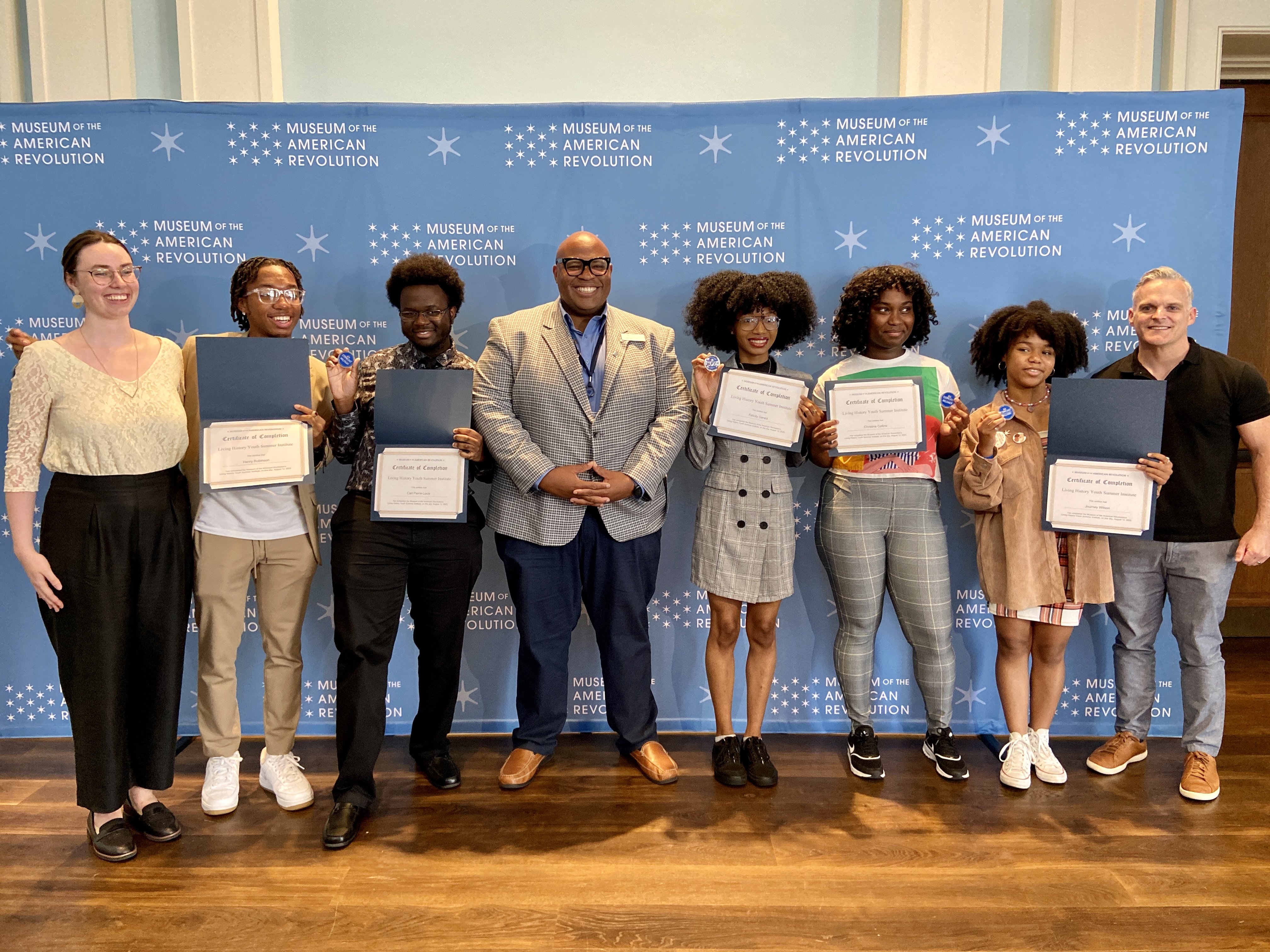 Living History Youth Summer Institute Closing Ceremony honored five students for completing the six-week course.