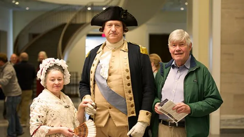 Reenactors at an exhibit