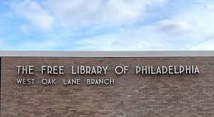 Sign on the West Oak Lane library in Philadelphia.