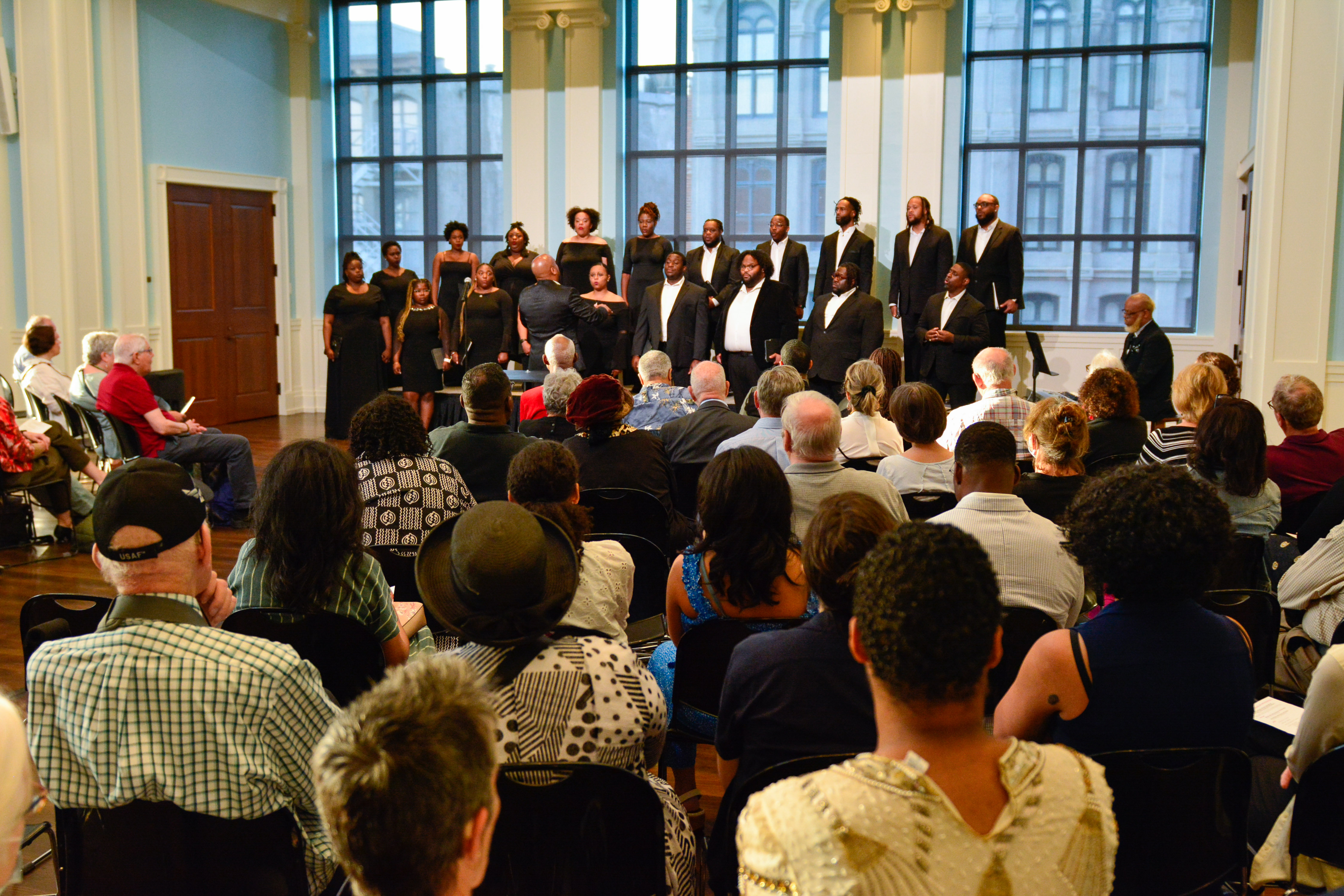 The Jeremy Winston Chorale performs at the Museum of the American Revolution.