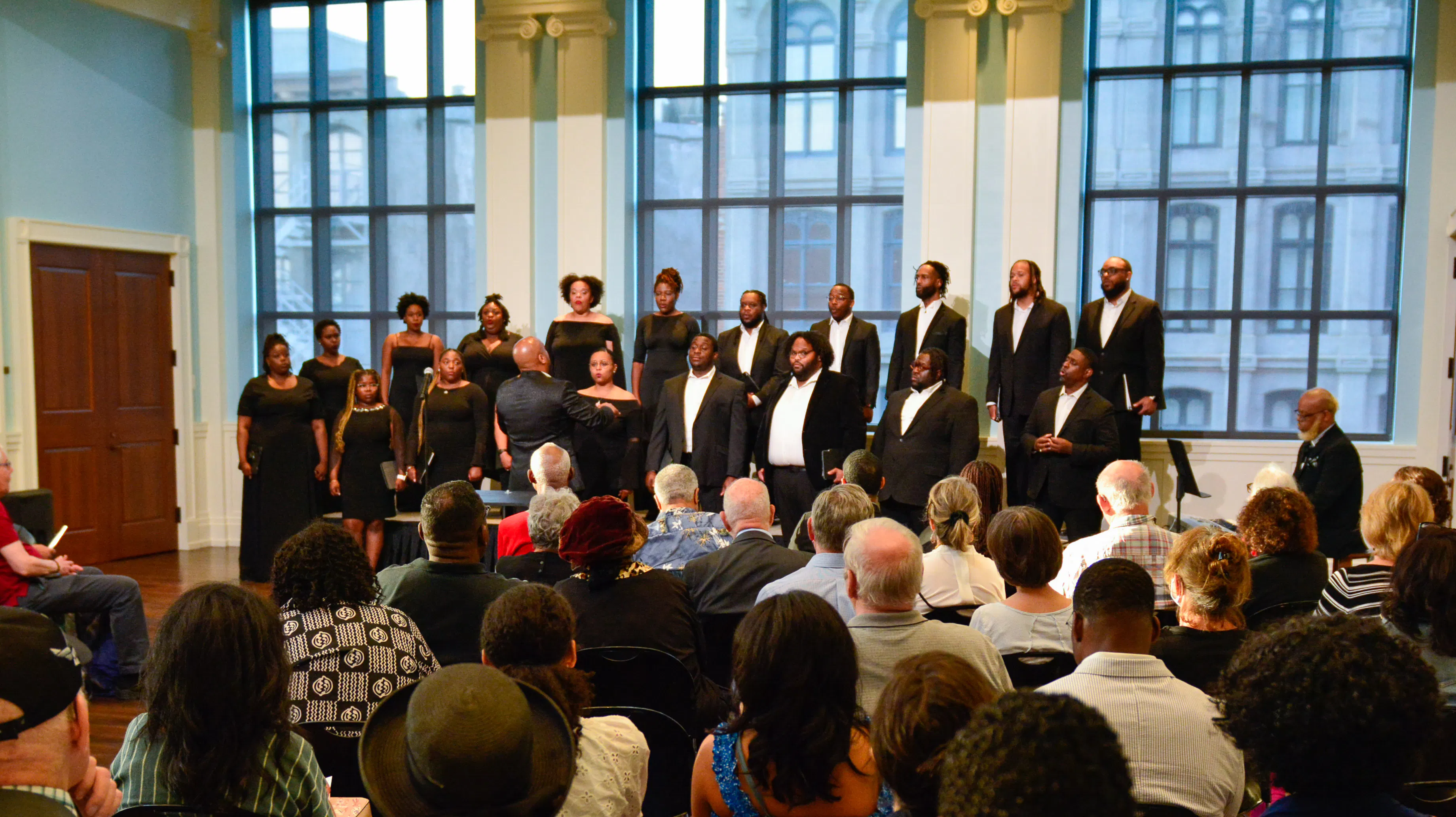 The Jeremy Winston Chorale performs at the Museum of the American Revolution.