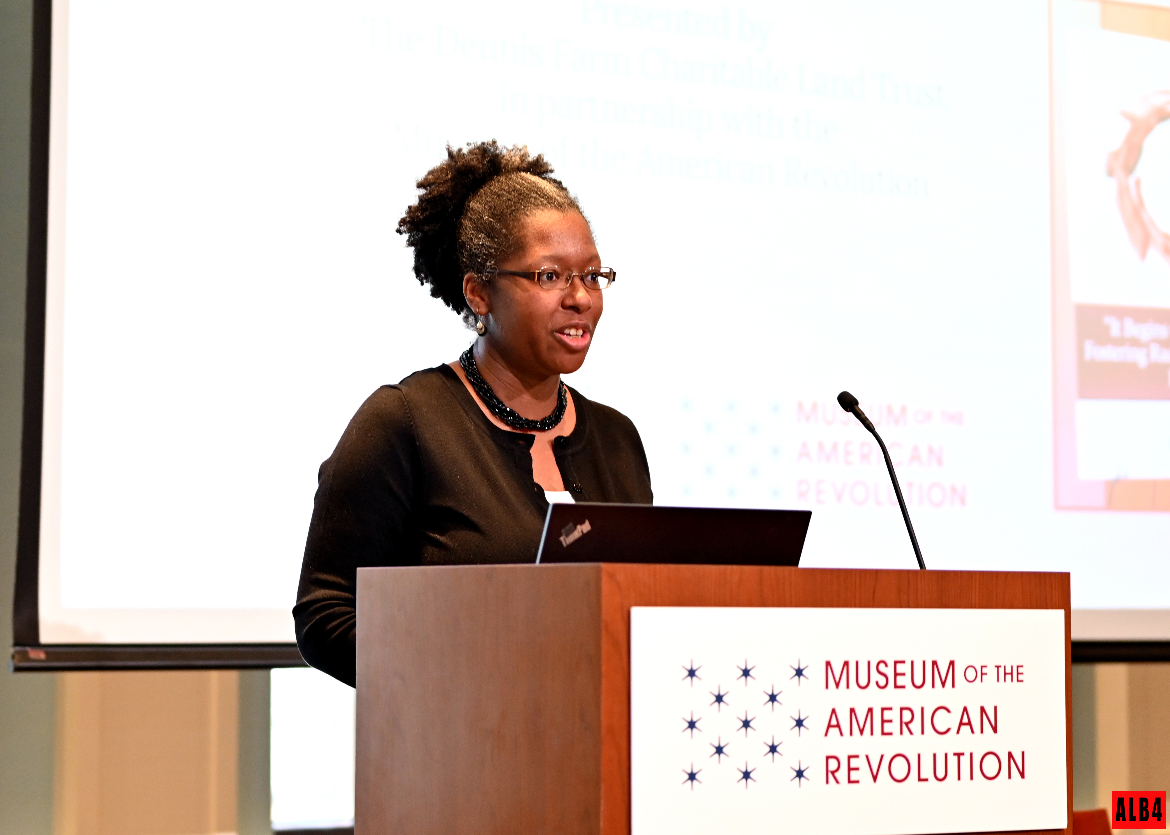Director of Education and Community Engagement Adrienne Whaley at the forum