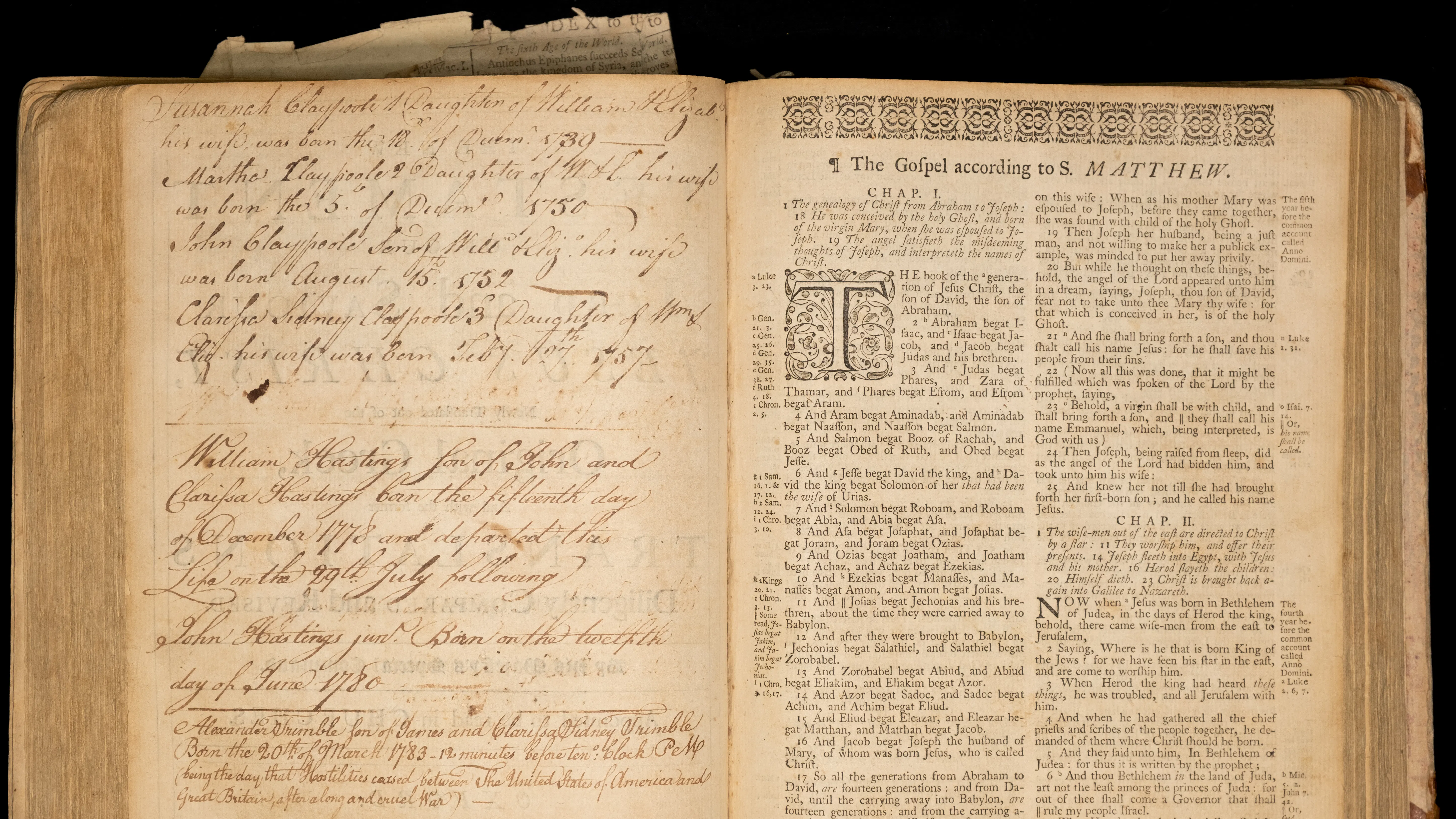 Page In Claypoole Bible Photo Credit David Edge 
