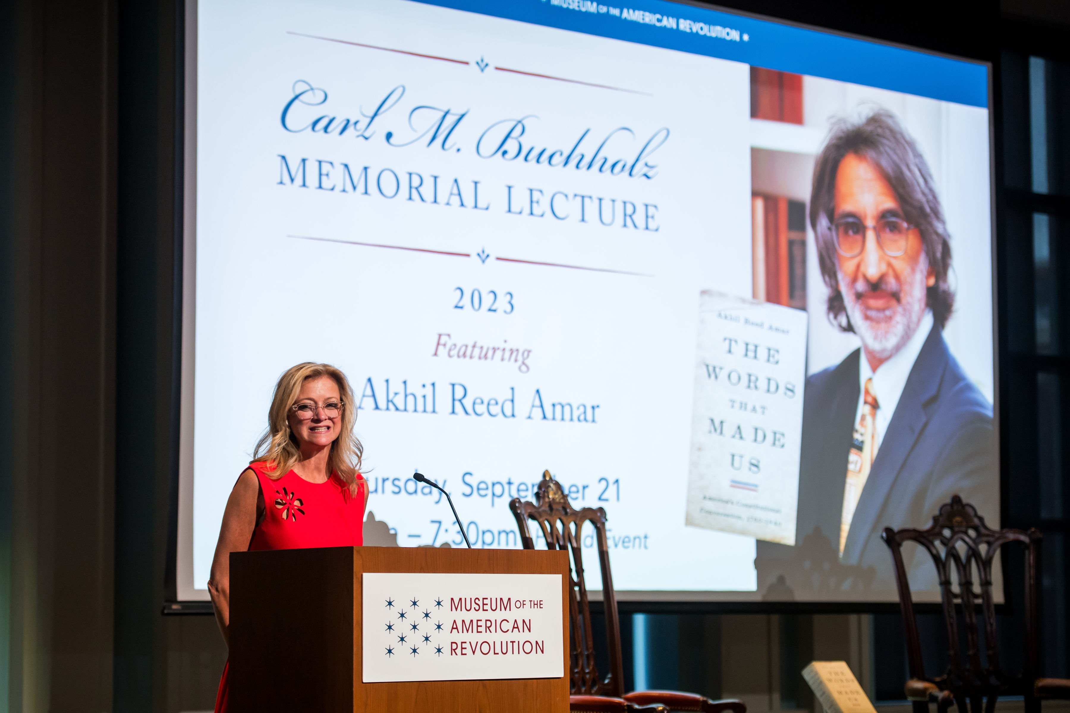 Karen Buchholz introduces the 2023 Carl M. Buchholz Memorial Lecture.