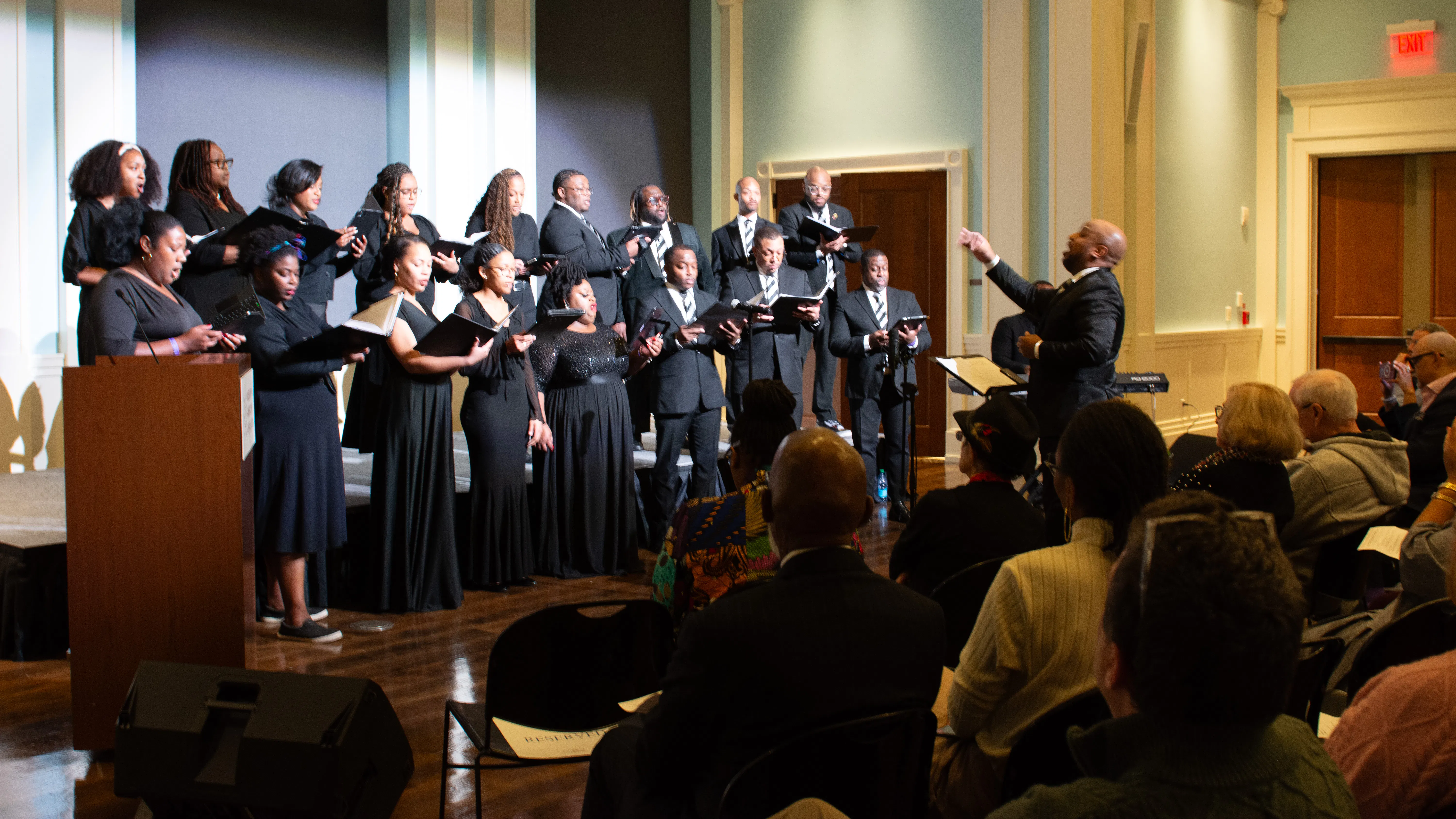 The Jeremy Winston Chorale performs for an audience