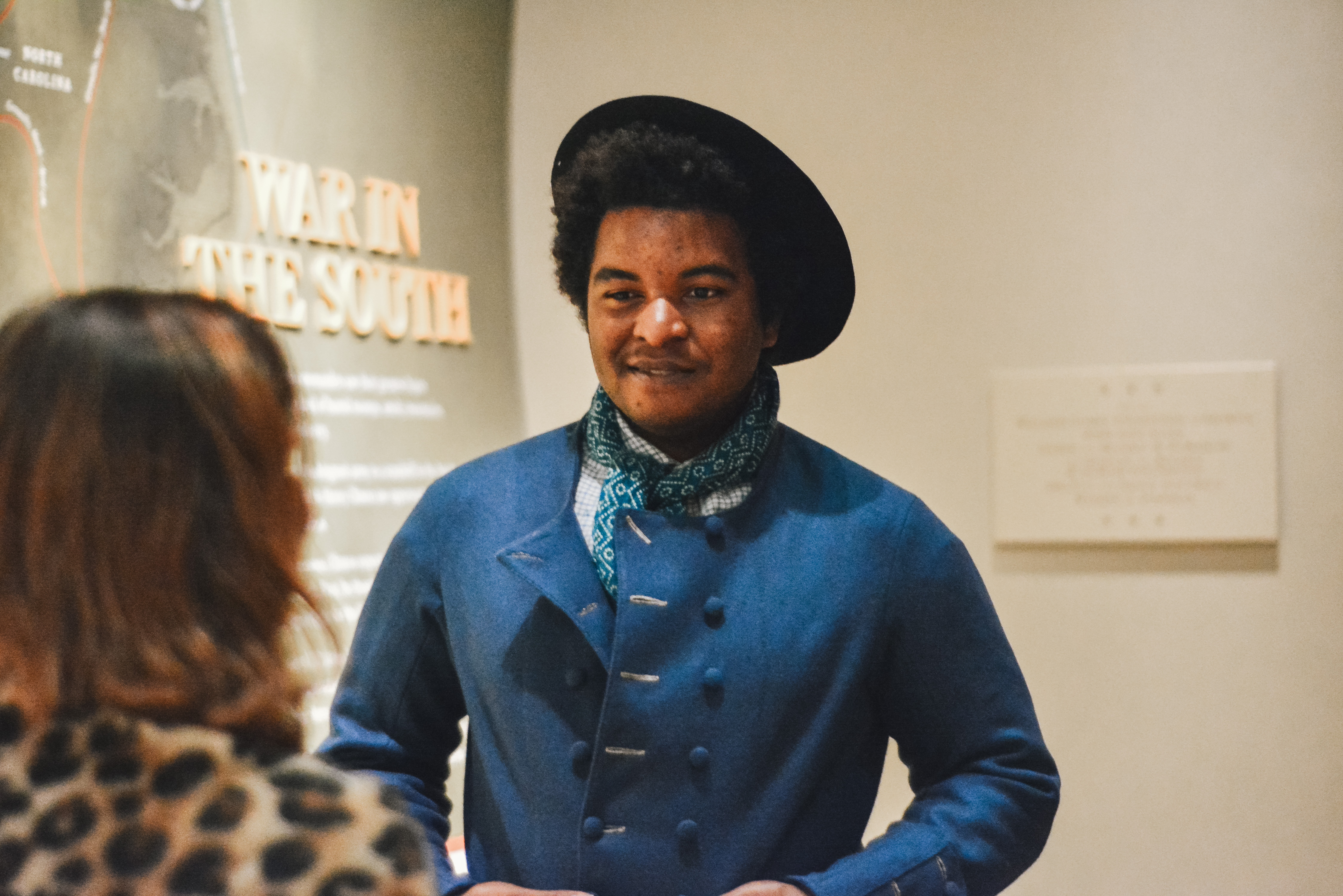 Joel Cook talks with guests at the Museum as part of 2019 Meet The Revolution programming.