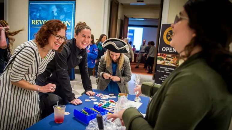 Button making exhibit