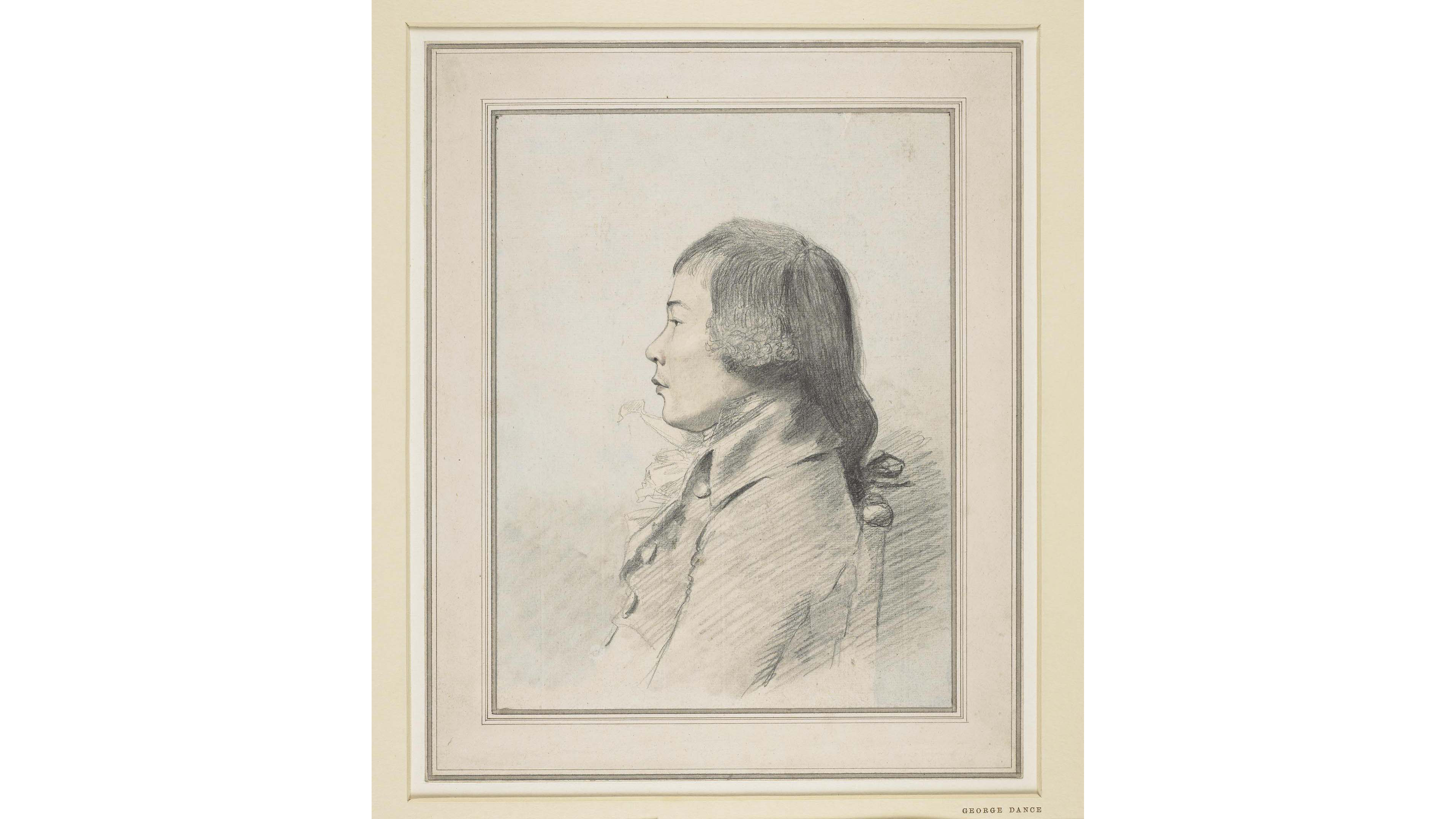 George Dance Drawing of an 18th-Century Chinese Man