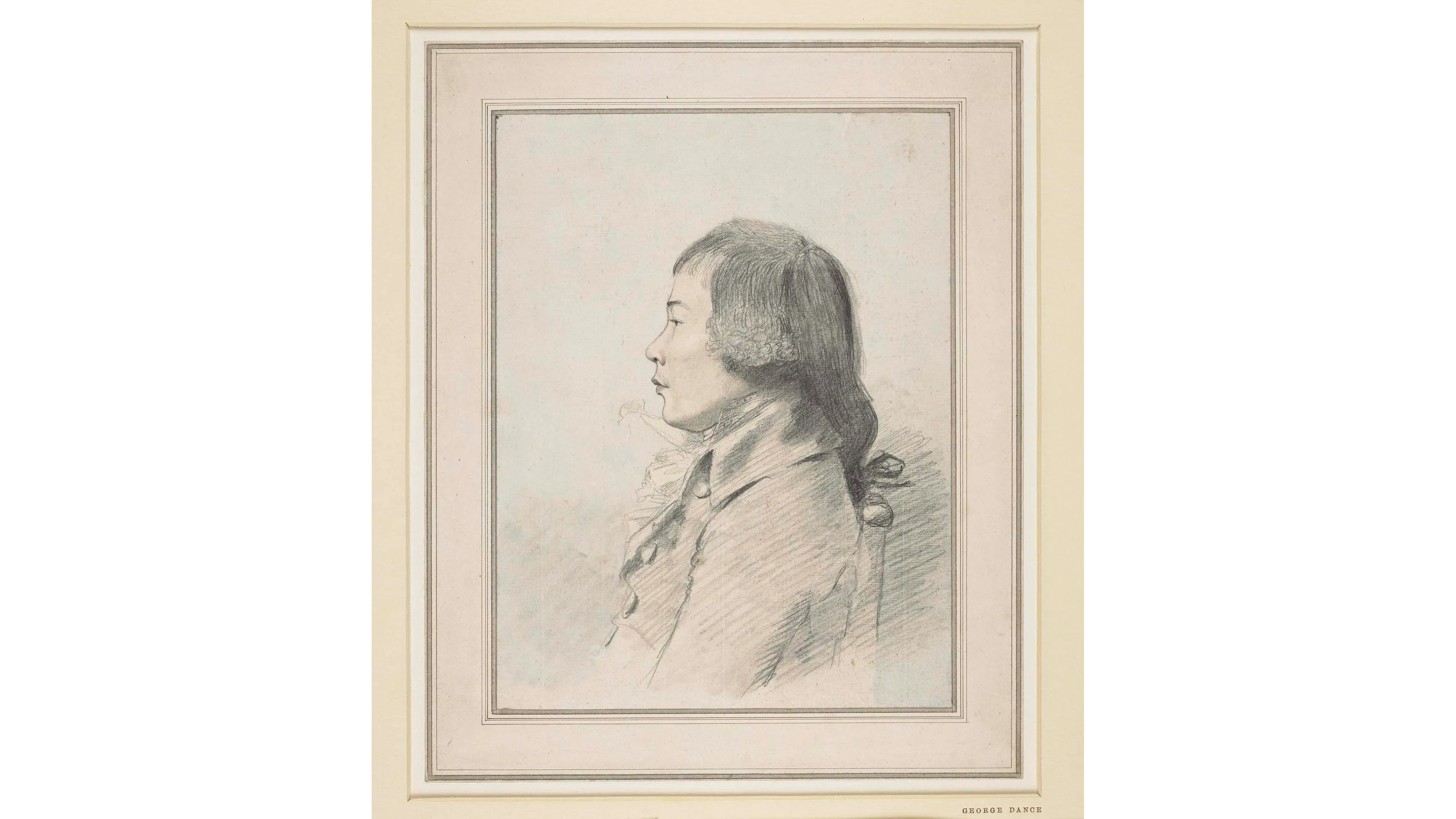 George Dance Drawing of an 18th-Century Chinese Man