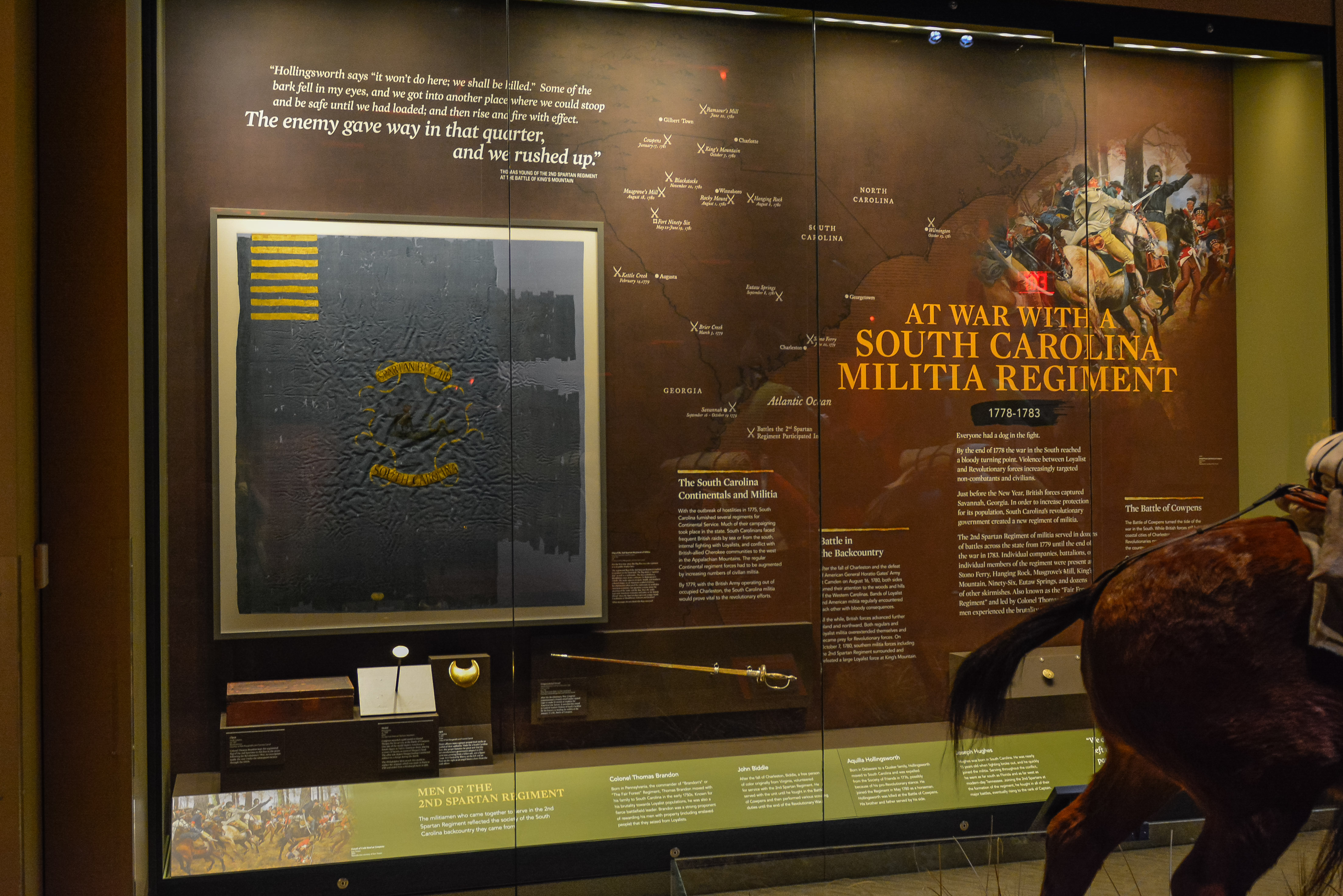A new display about the 2nd Spartan Regiment in the Museum's gallery on the war in the south.