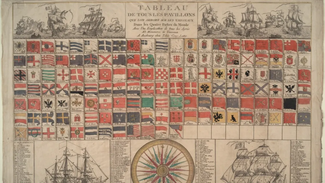 Joseph Carmine 1781 Flags Brown Repository