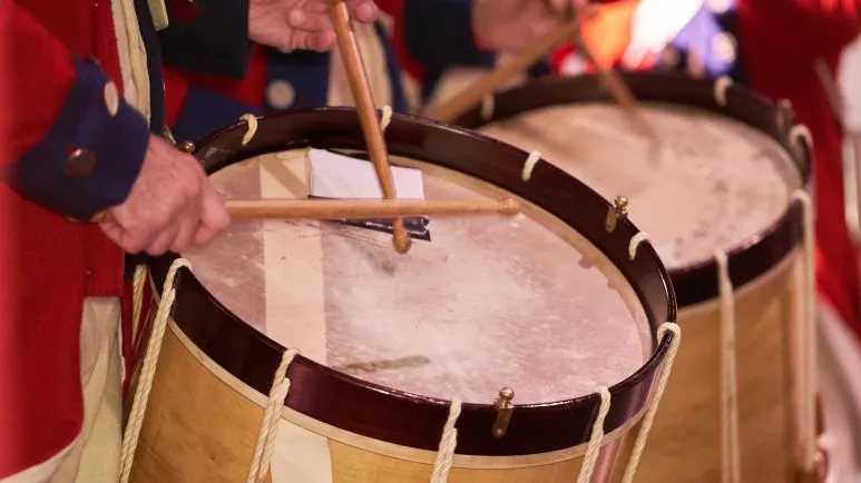 Photo of a drum line