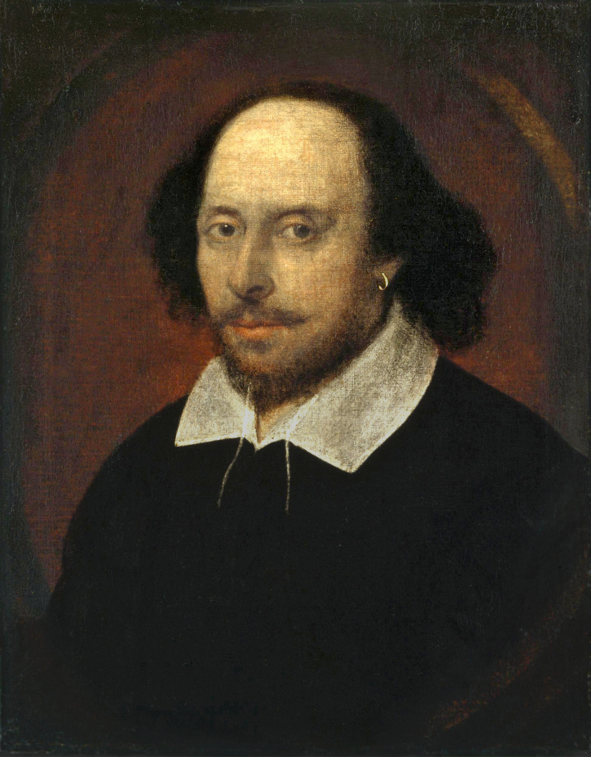 Portrait of William Shakespeare from the collection of the National Portrait Gallery in London.