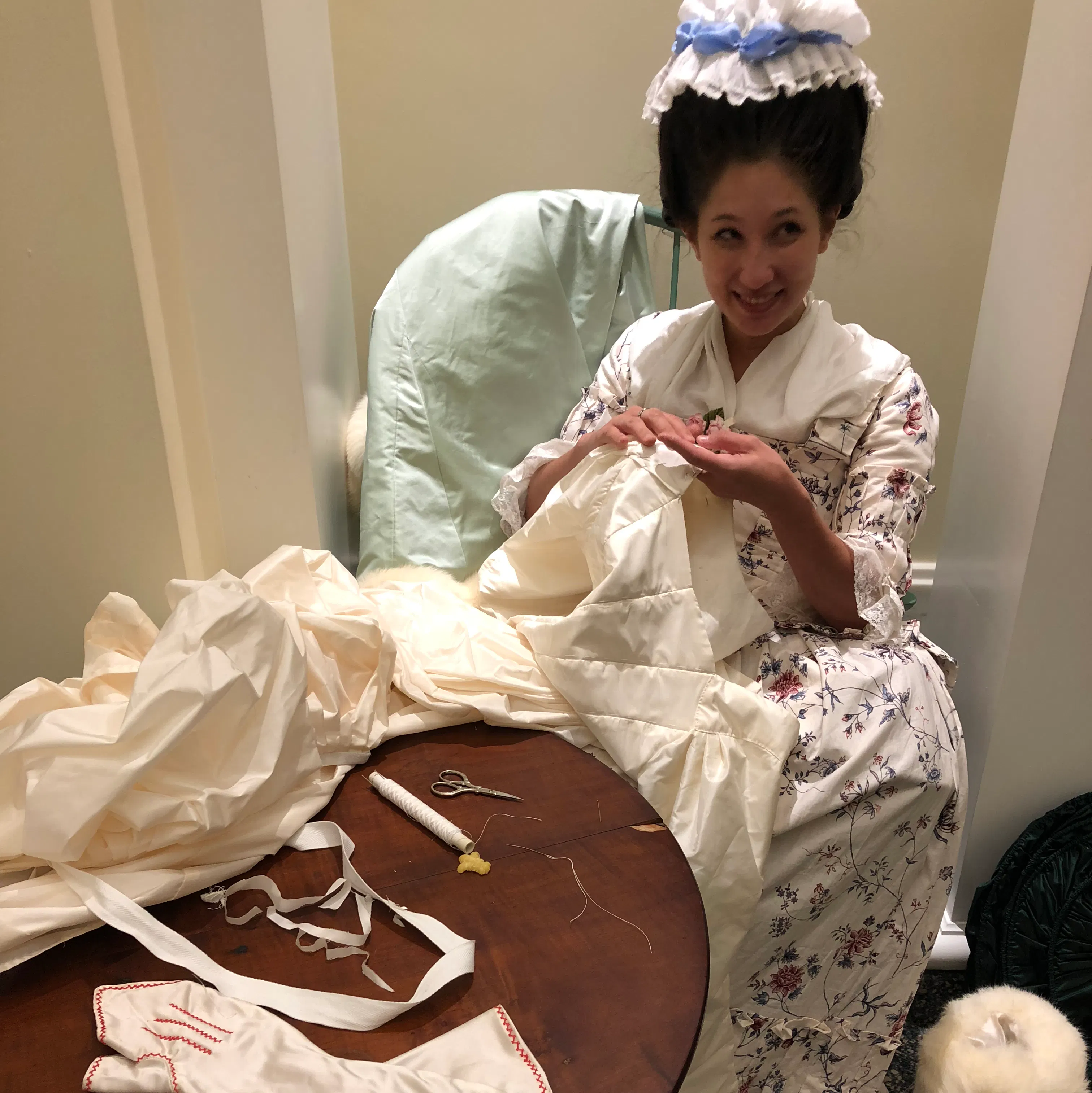Seamstress Samantha McCarty