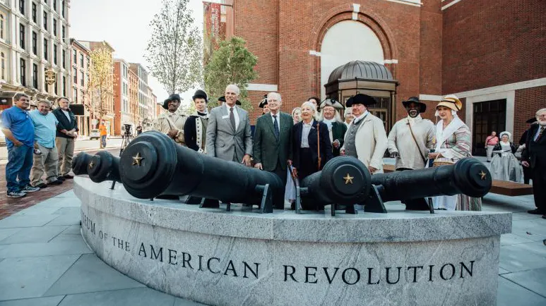 Gerry and Marguerite Lenfest in front of the Museum with others