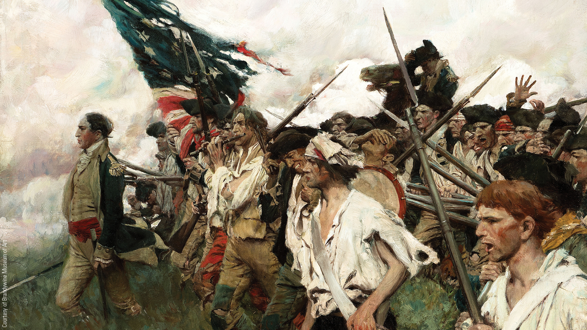 The Nation Makers painting which depicts part of the 1777 Battle of Brandywine a