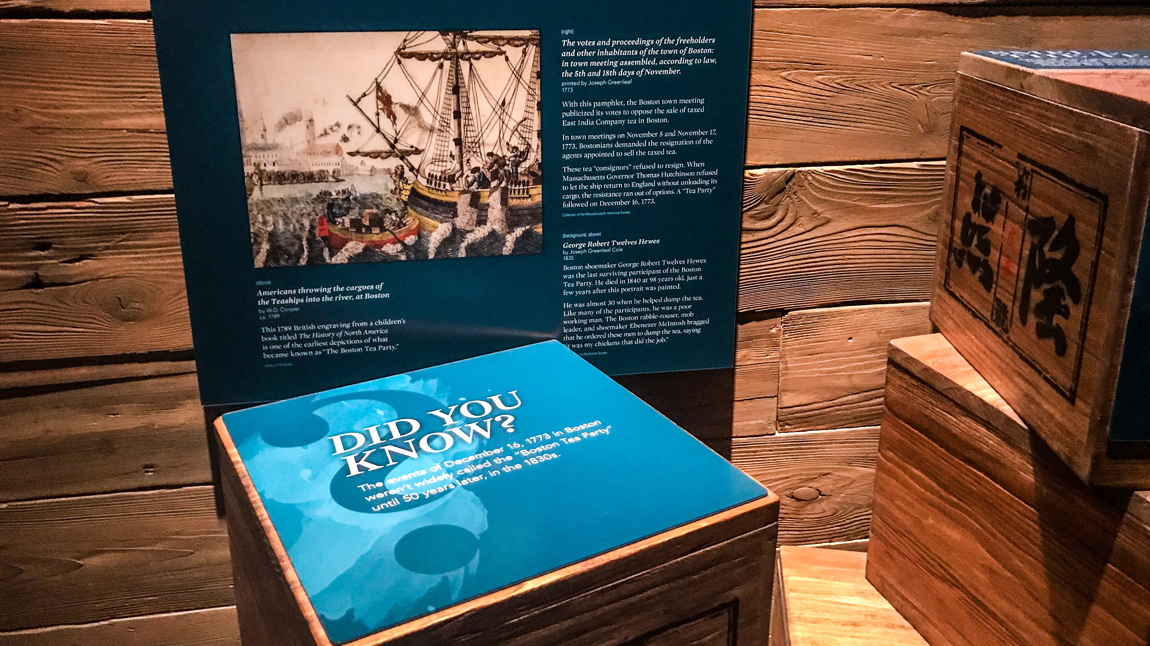 Replica wooden tea chests