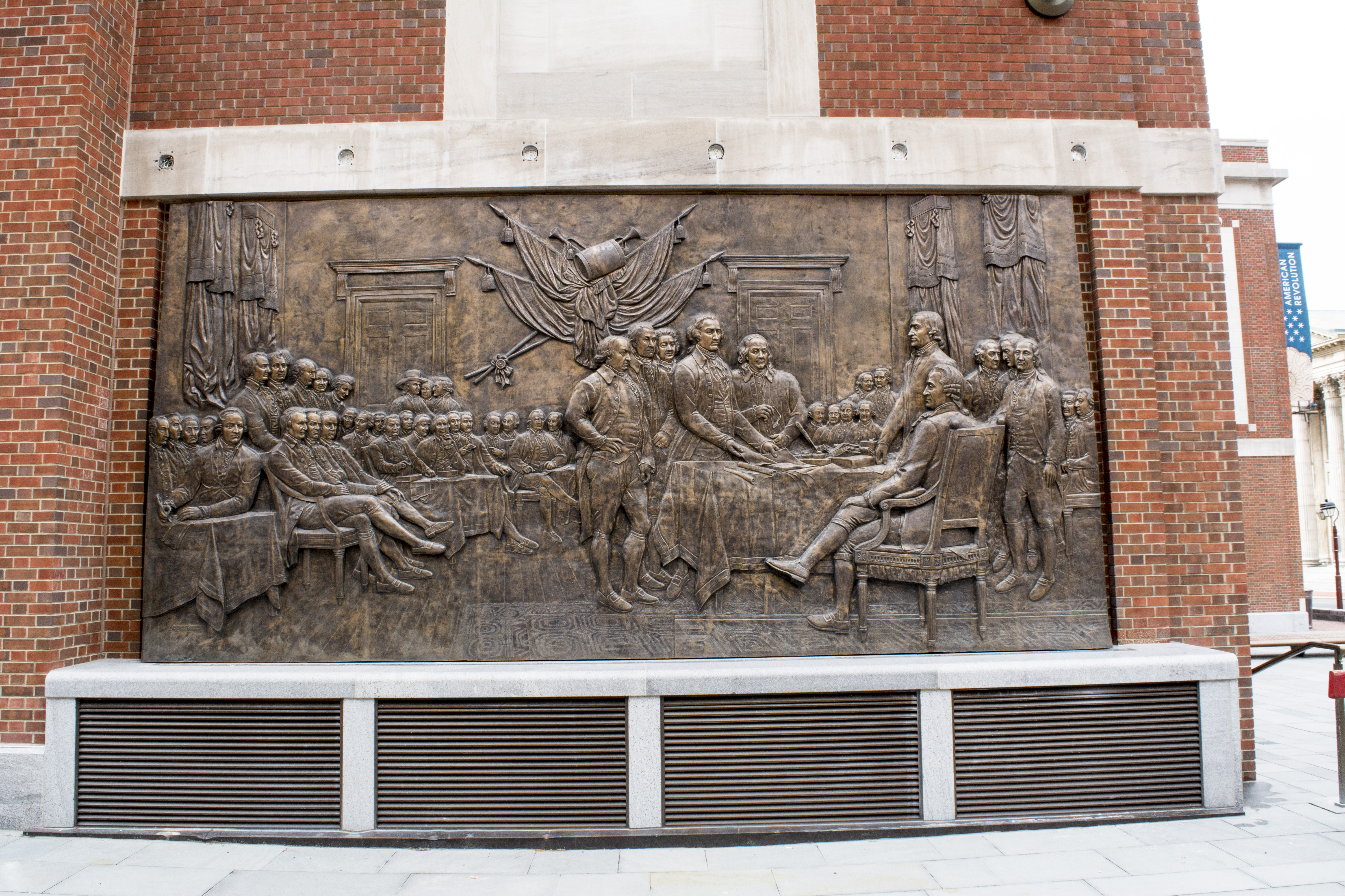 Image 090420 Bas Relief Trumbull Painting Declaration
