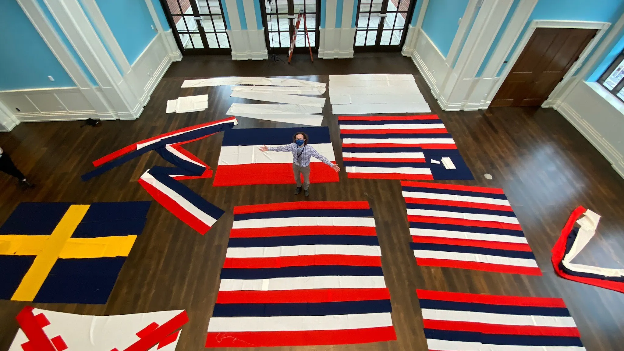 Preparing Materials For Replica Flags