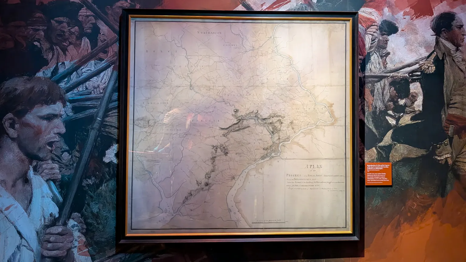 A framed map