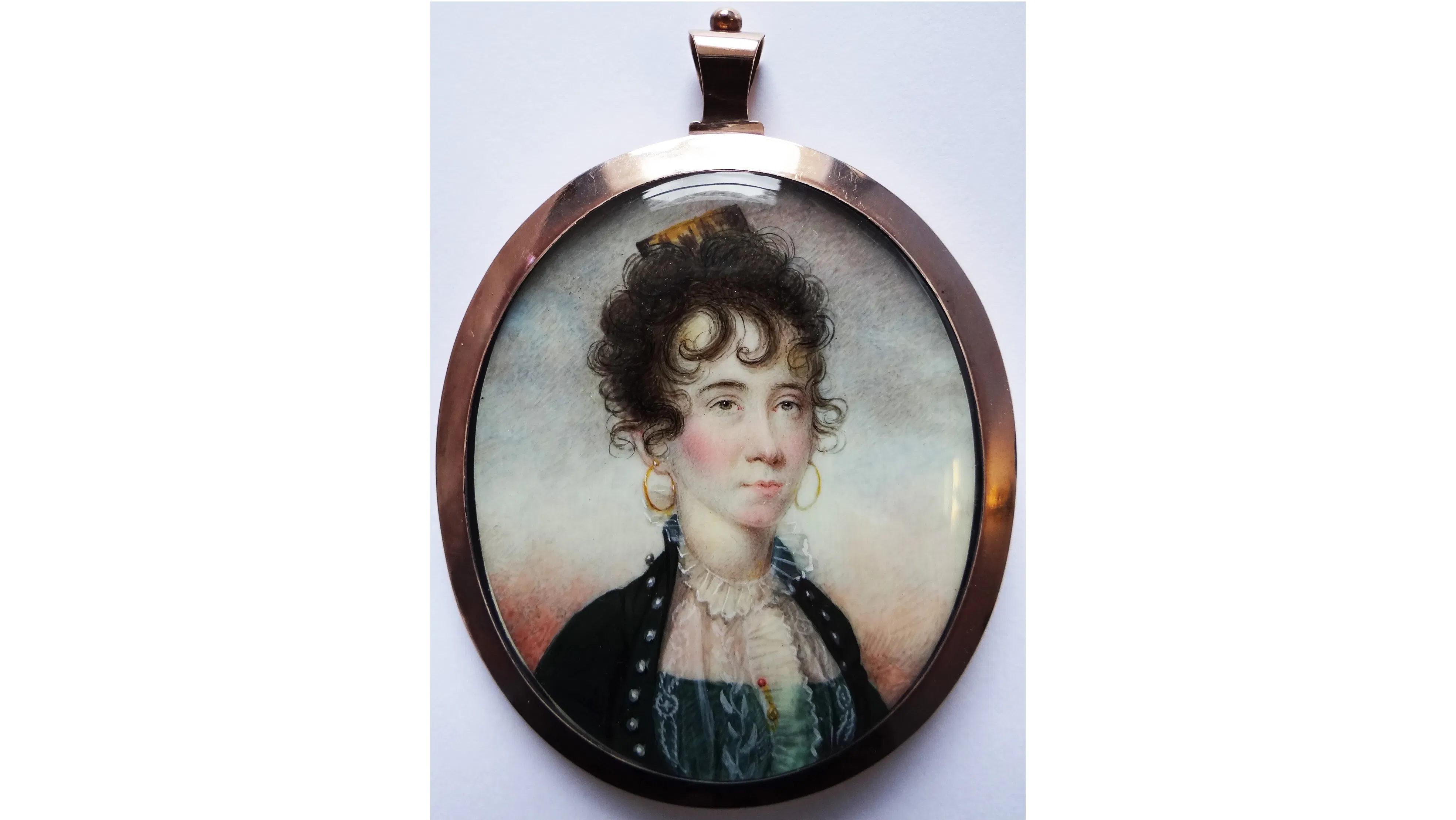 Photo of Miniature portrait of Martha Githens