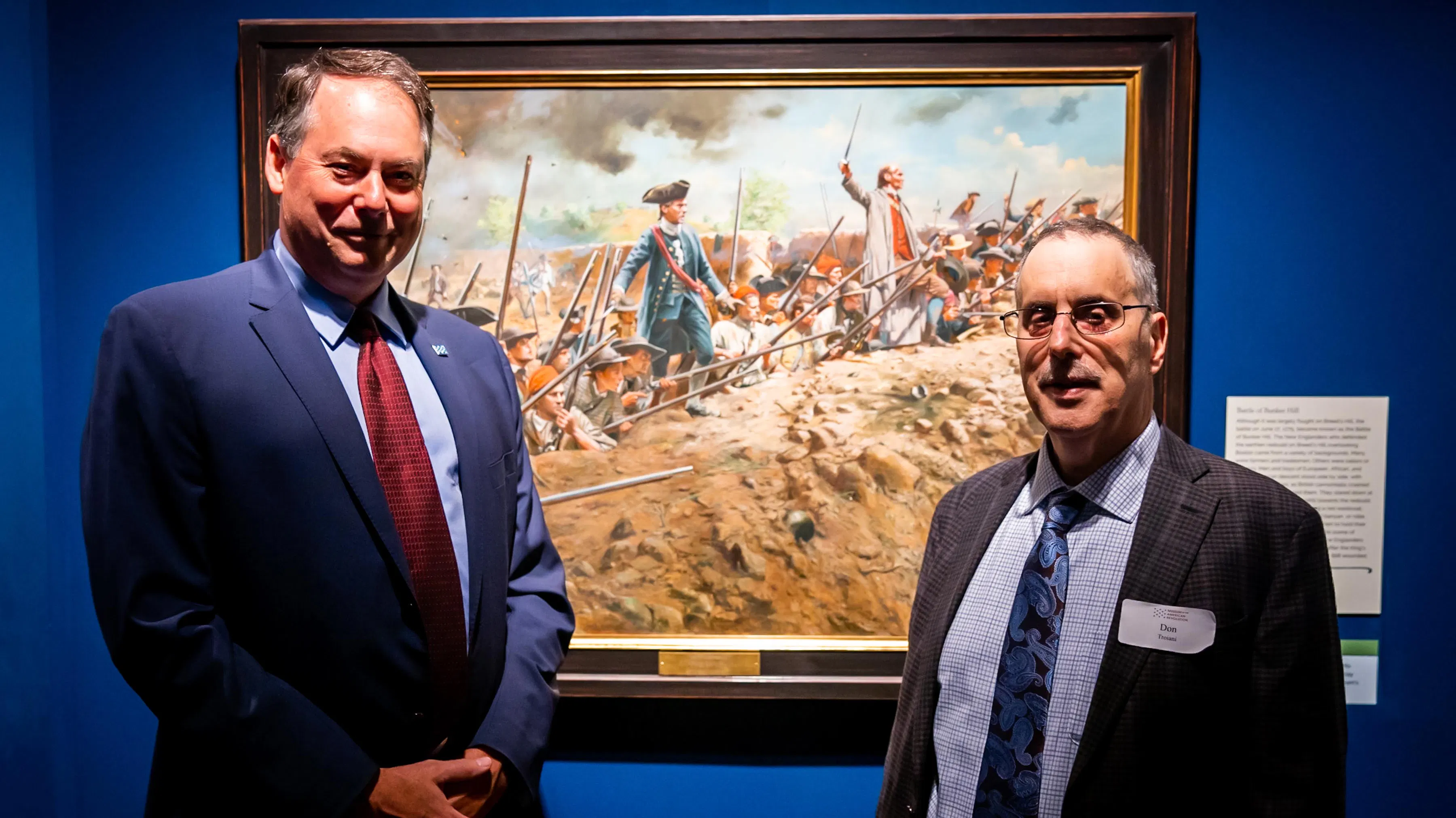 Dr. R. Scott Stephenson with artist Don Troiani at the Liberty Exhibit Opening