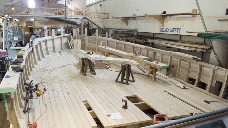 Photo of a ship in the building process