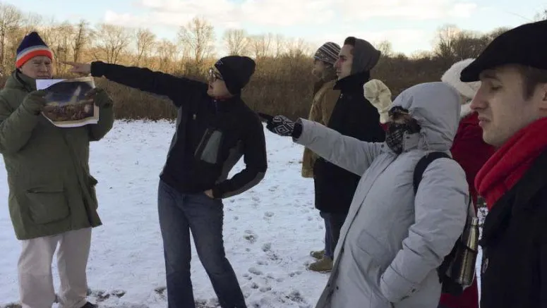 A photo of Educators on Princeton Battlefield in New Jersey