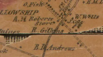 Photo of Detail of 1859 Map of Burlington County