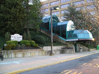 Multi-tiered glass dome entrance to the M Allan Vogelson Library in Voorhees