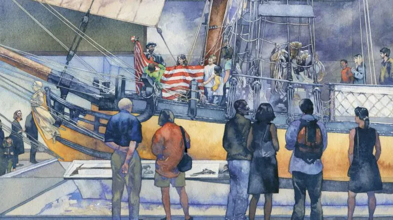 Rendering of a Revolutionary ship