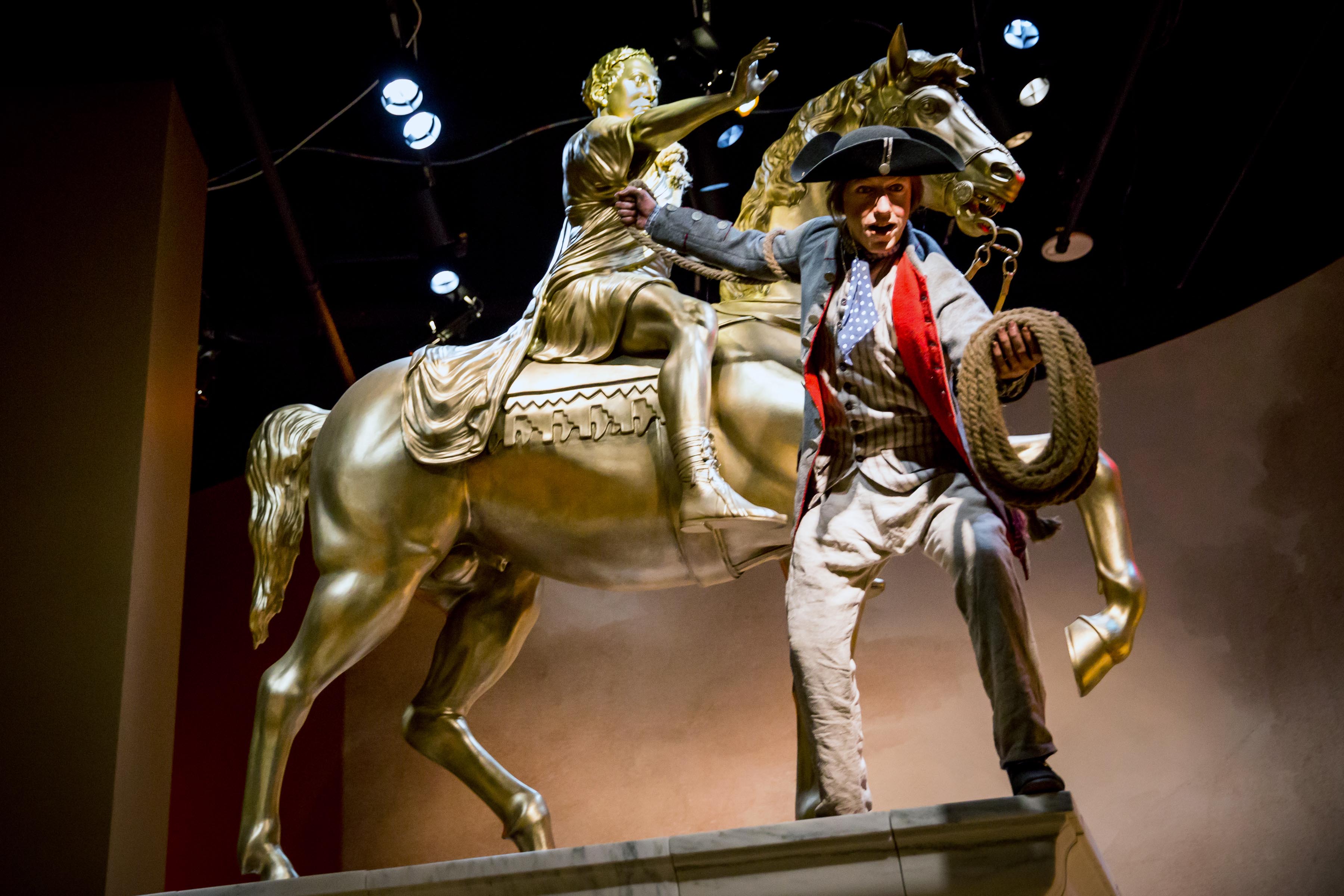 King George Statue Tableau Scene